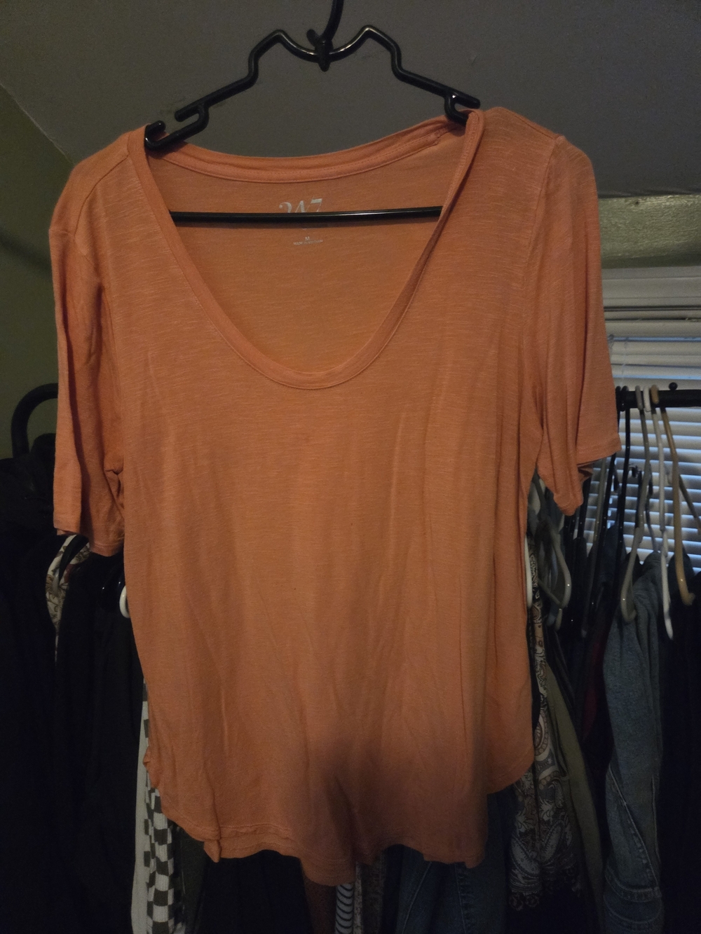 Maurices 24/7 Women's Scoop Neck Short Sleeve Top - Orange